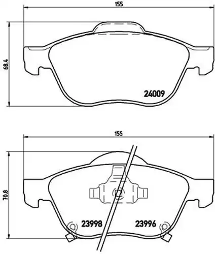 накладки BREMBO P 83 043