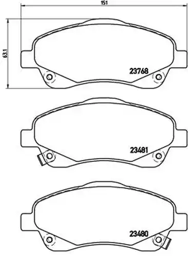 накладки BREMBO P 83 046