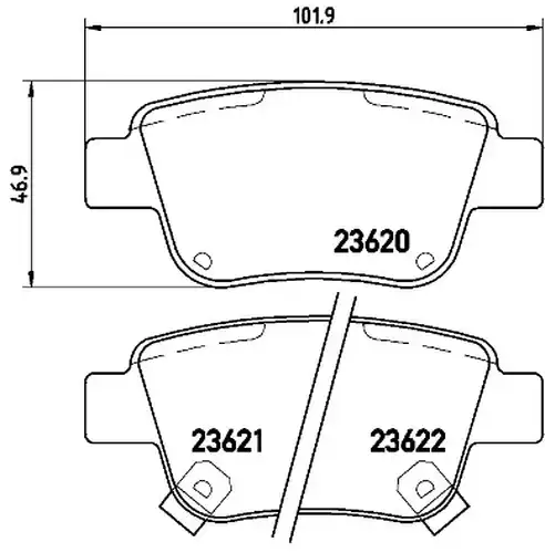 накладки BREMBO P 83 047