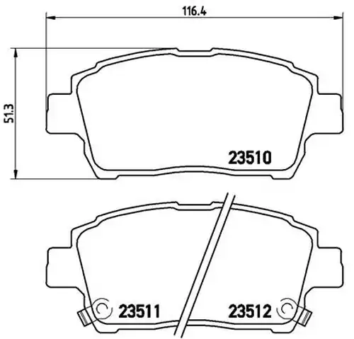 накладки BREMBO P 83 051