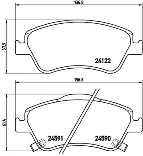 накладки BREMBO P 83 079