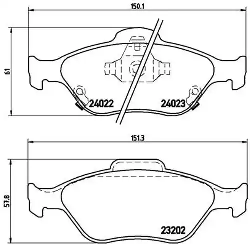 накладки BREMBO P 83 085