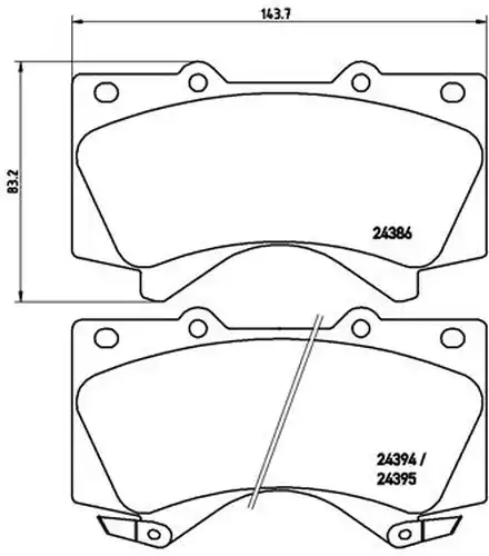 накладки BREMBO P 83 107