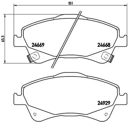 накладки BREMBO P 83 109