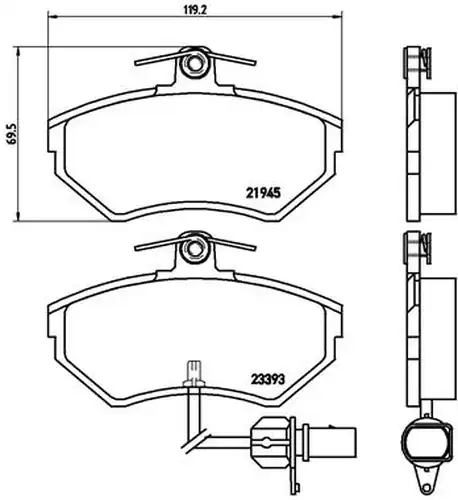 накладки BREMBO P 85 044