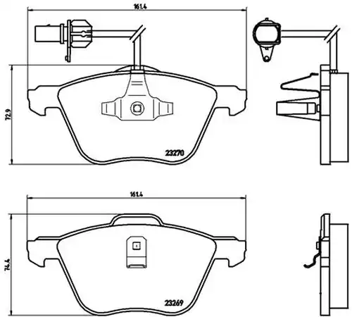 накладки BREMBO P 85 061