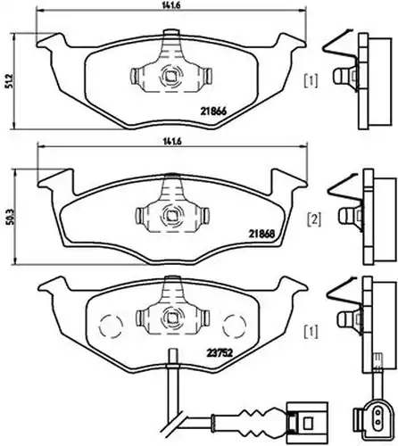 накладки BREMBO P 85 071