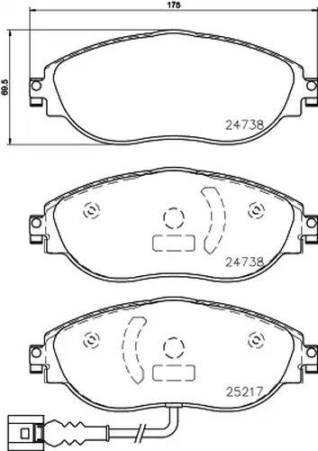 накладки BREMBO P 85 144