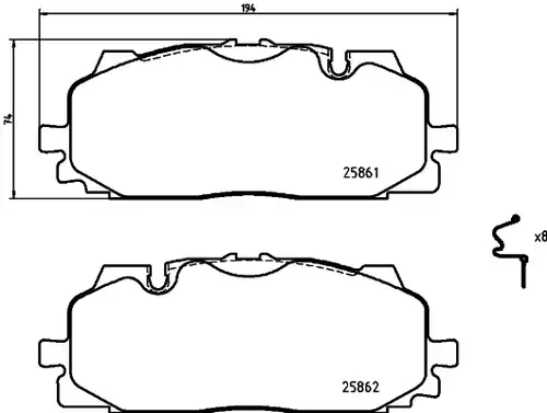 накладки BREMBO P 85 165