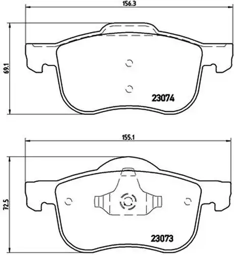 накладки BREMBO P 86 016