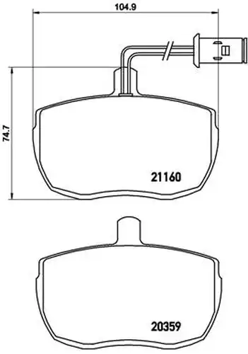 накладки BREMBO P A6 006