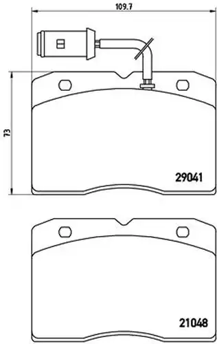 накладки BREMBO P A6 012