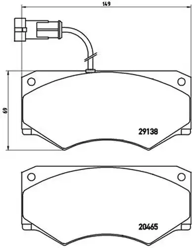 накладки BREMBO P A6 016