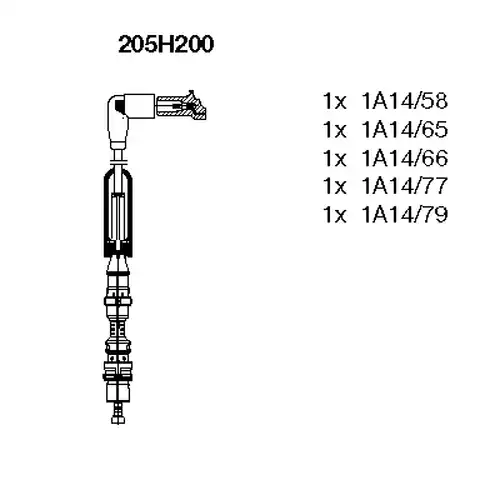 комплект запалителеи кабели BREMI 205H200