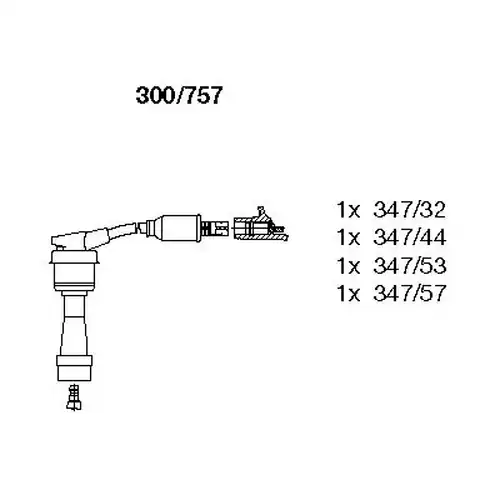 комплект запалителеи кабели BREMI 300/757