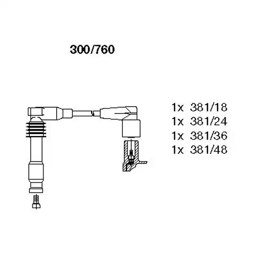 комплект запалителеи кабели BREMI 300/760