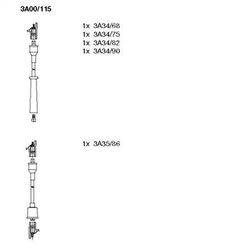 комплект запалителеи кабели BREMI 3A00/115