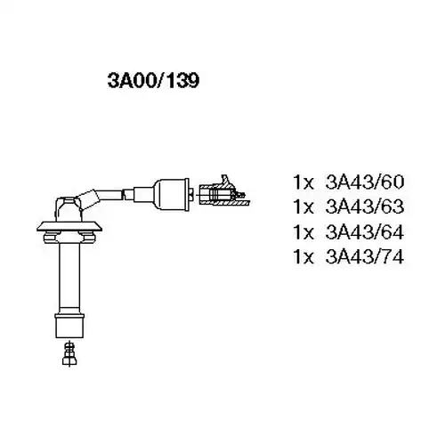 комплект запалителеи кабели BREMI 3A00/139