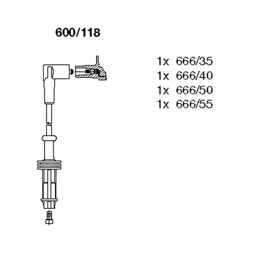 комплект запалителеи кабели BREMI 600/118