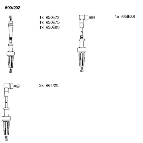комплект запалителеи кабели BREMI 600/202