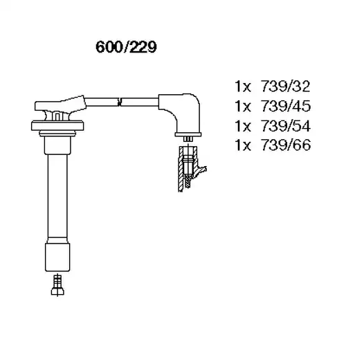 комплект запалителеи кабели BREMI 600/229