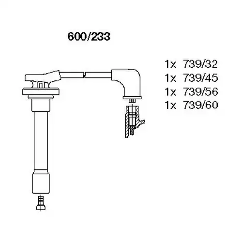 комплект запалителеи кабели BREMI 600/233