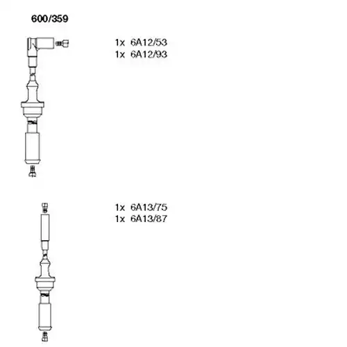 комплект запалителеи кабели BREMI 600/359
