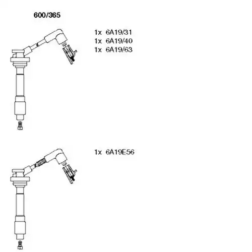 комплект запалителеи кабели BREMI 600/365