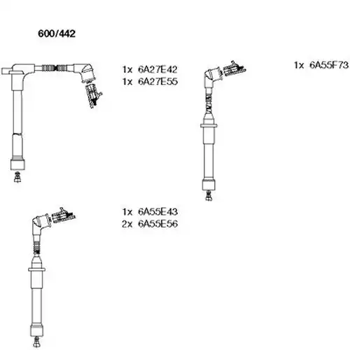 комплект запалителеи кабели BREMI 600/442