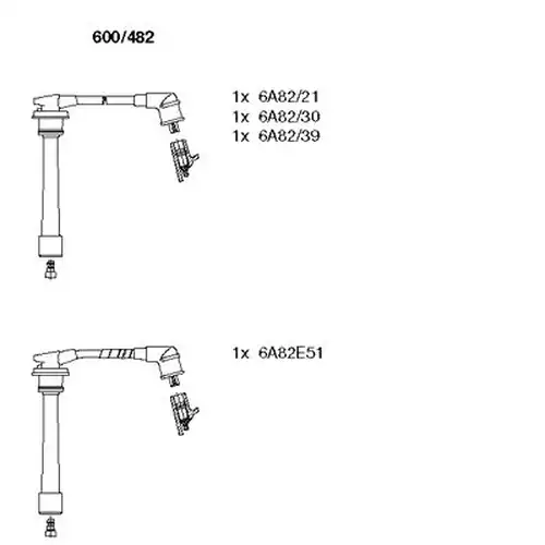 комплект запалителеи кабели BREMI 600/482