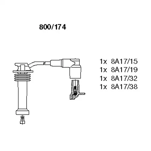 комплект запалителеи кабели BREMI 800/174