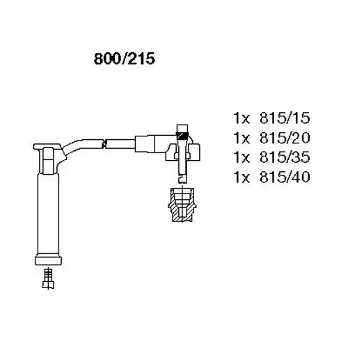 комплект запалителеи кабели BREMI 800/215