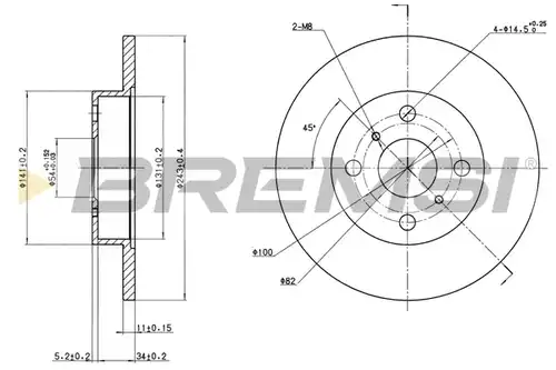 спирачен диск BREMSI CD6346S