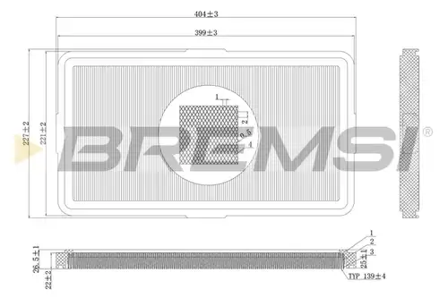 въздушен филтър BREMSI FA2147