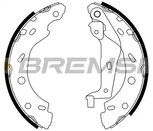 комплект спирачна челюст, ръчна спирачка BREMSI GF0308