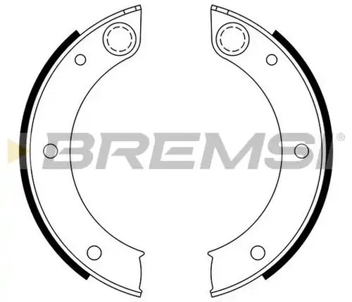 комплект спирачна челюст, ръчна спирачка BREMSI GF0396