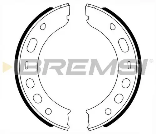 комплект спирачна челюст, ръчна спирачка BREMSI GF0399