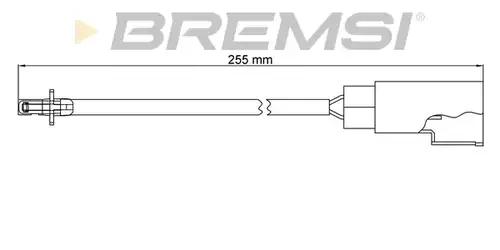 предупредителен контактен сензор, износване на накладките BREMSI WI0400