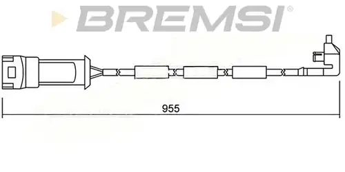 предупредителен контактен сензор, износване на накладките BREMSI WI0510