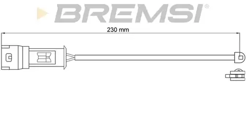 предупредителен контактен сензор, износване на накладките BREMSI WI0575