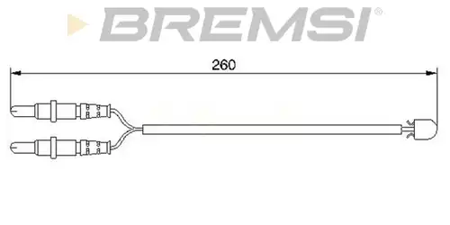 предупредителен контактен сензор, износване на накладките BREMSI WI0654