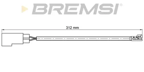 предупредителен контактен сензор, износване на накладките BREMSI WI0770