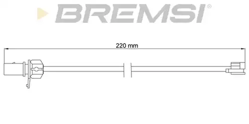 предупредителен контактен сензор, износване на накладките BREMSI WI0780