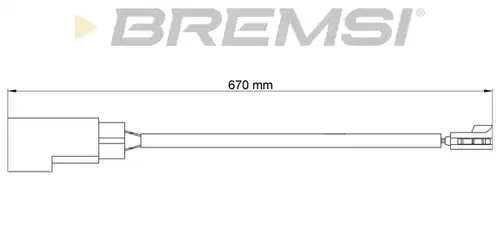 предупредителен контактен сензор, износване на накладките BREMSI WI0800