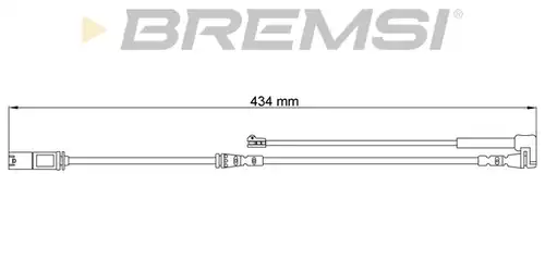 предупредителен контактен сензор, износване на накладките BREMSI WI0807