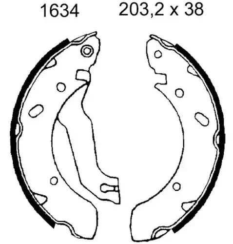комплект спирачна челюст BSF 01634