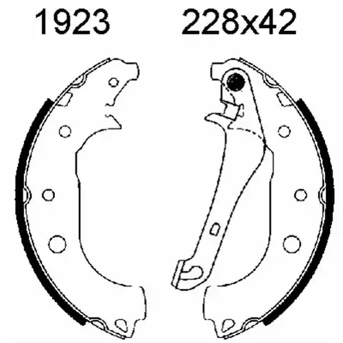 комплект спирачна челюст BSF 01923