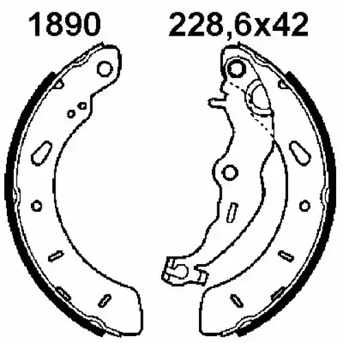 комплект спирачна челюст BSF 06633