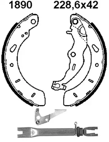 комплект спирачна челюст BSF 06633X