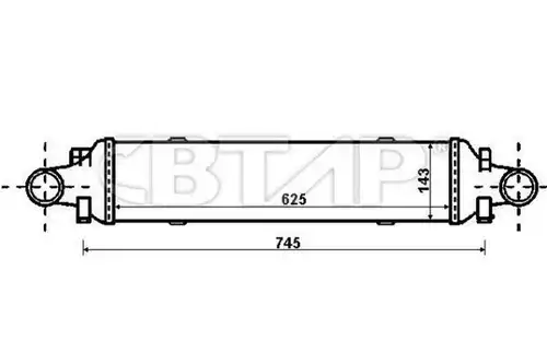 интеркулер (охладител за въздуха на турбината) BTAP BMC834-125